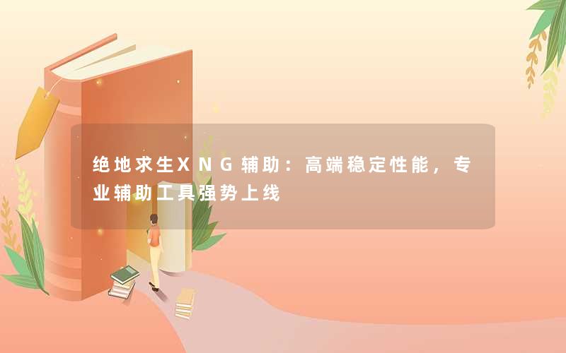 绝地求生XNG辅助：高端稳定性能，专业辅助工具强势上线