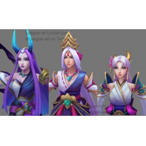 <b>《英雄联盟》灵魂莲华皮肤原画分享：艾希、艾瑞莉娅、婕拉等</b>
